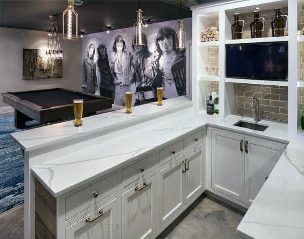 basement wet bar counter
