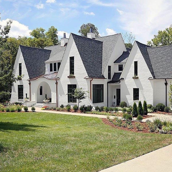 hedge-lined driveway