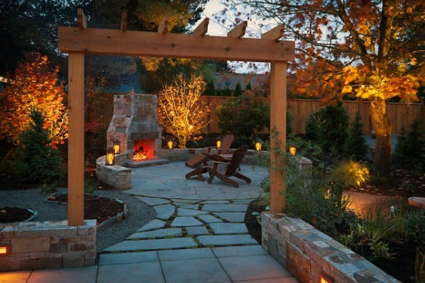 Designs For Landscape Lighting Backyard Patio