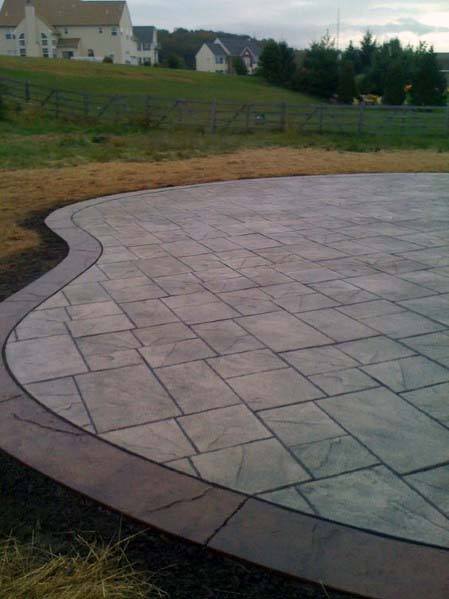 bordered stamped patio