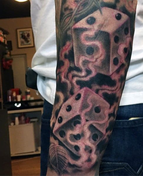Dices Tattoos For Males