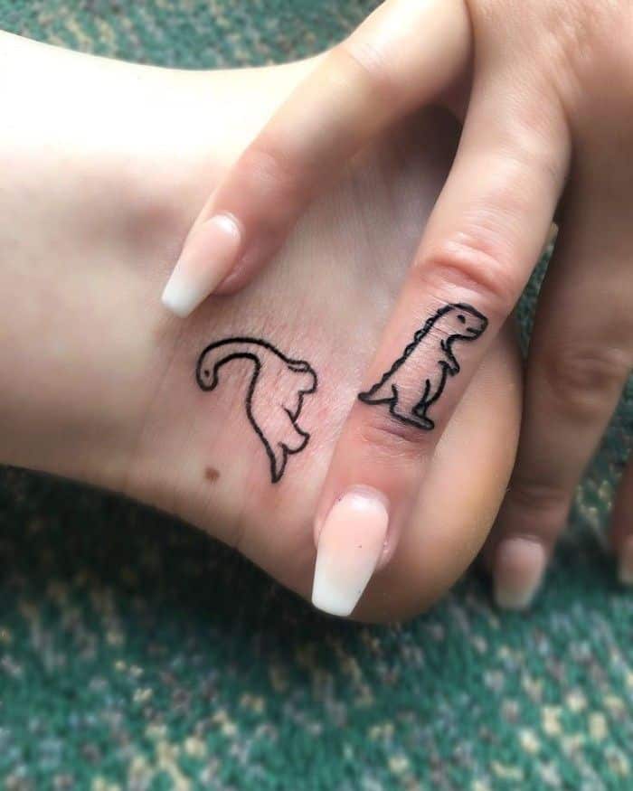 Dinosaur Friendship Tattoo