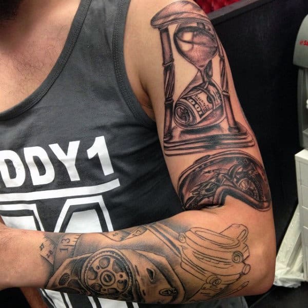Dirt Bike Inside Goggles Mens Arm Motocross Tattoo Ideas