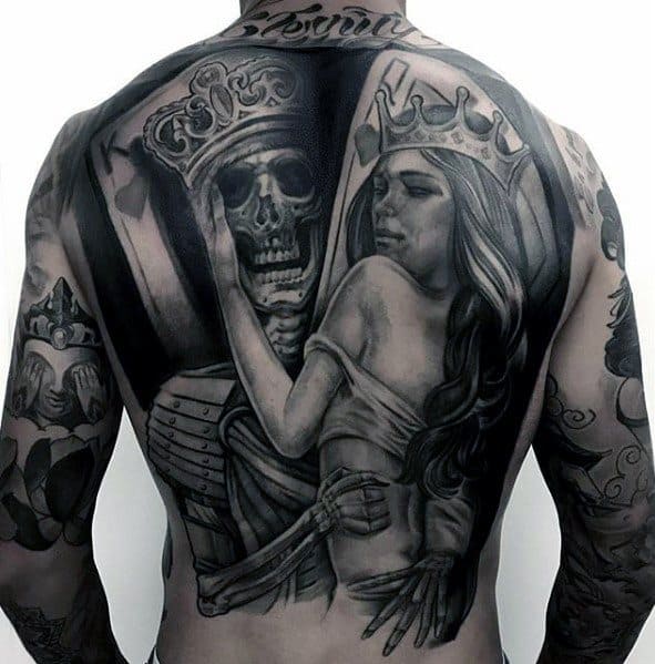 Distinctive Male Awesome Back Tattoo Designs