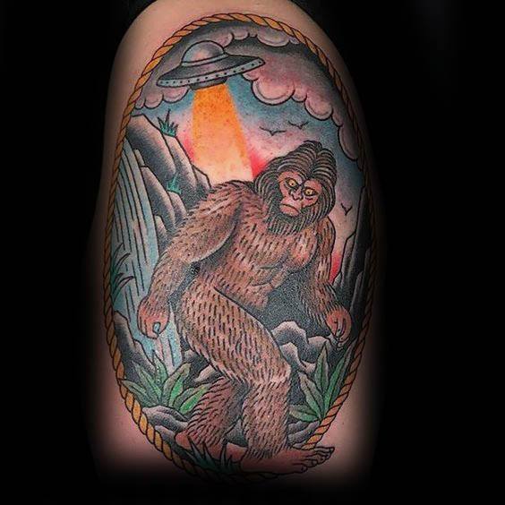 Distinctive Male Bigfoot Tattoo Designs