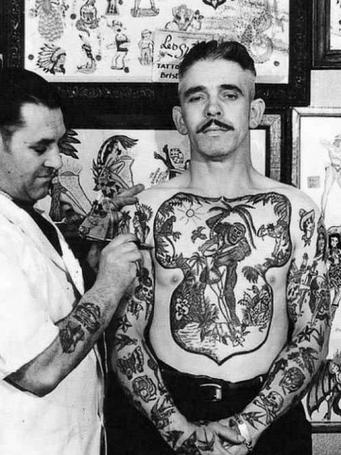 Distinctive Male Vintage Tattoo Designs