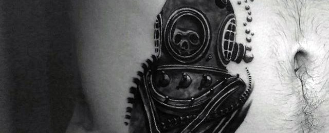 Diving Helmet Tattoo Designs For Men
