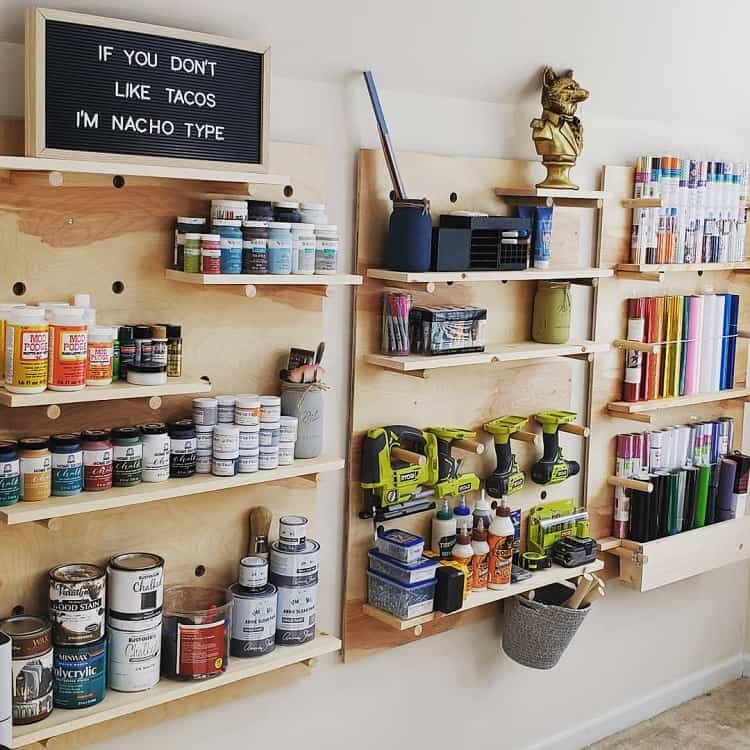 diy garage pegboard storage