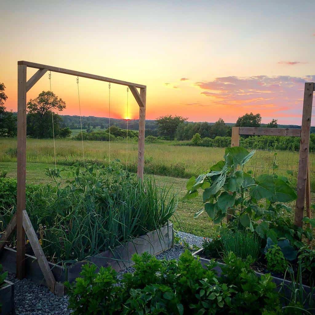 diy wood vegetable garden trellis