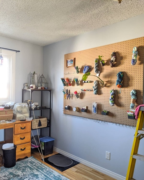 diy woodwork art room pegboard ideas