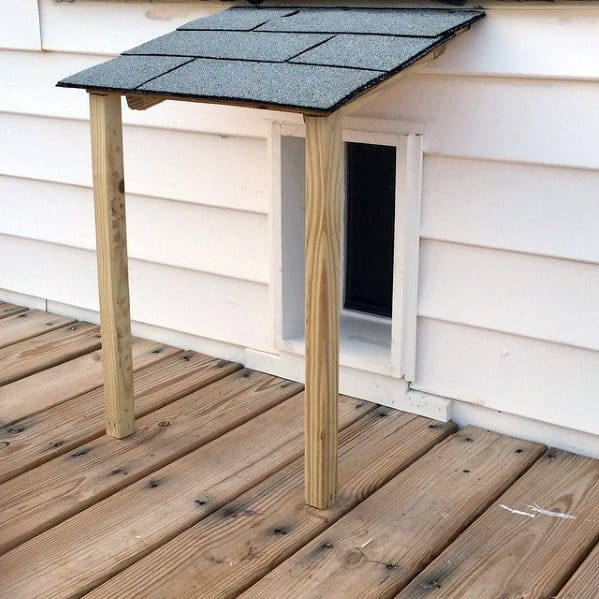 Doggy Door Design Idea Inspiration With Small Covered Roof Porch