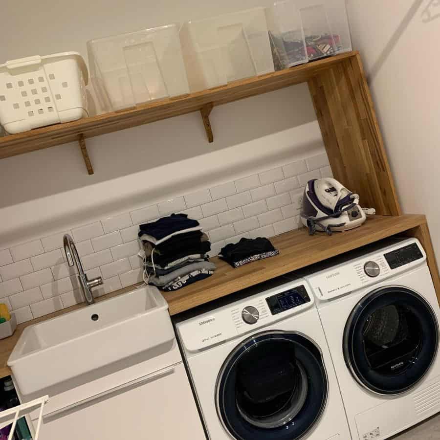 small laundry apron sink washer and dryer