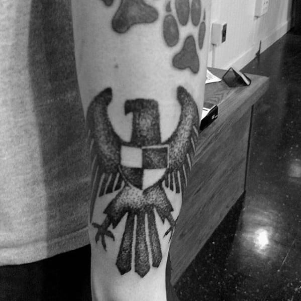 Dotwork Guys German Eagle Forearm Tattoo
