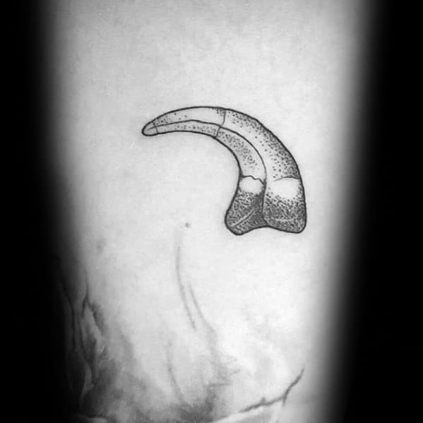 Dotwork Small Dinosaur Claw Male Jurassic Park Tattoo Ideas