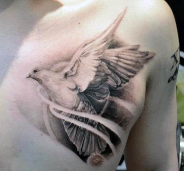 Dove Tattoos For Men For Guys On Chest