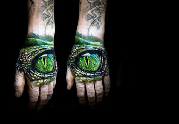 Dragon Eye Ultra Realistic Guys 3d Tattoos On Hands