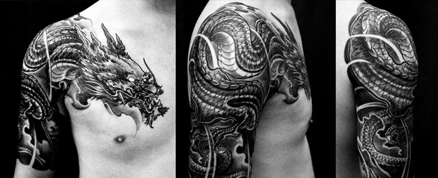 Dragon Half Sleeve Tattoos For Men