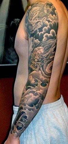 Dragon Japanese Cloud Tattoo Sleeve For Men