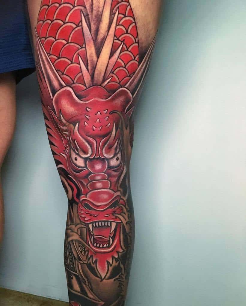 Dragon japanese oriental leg