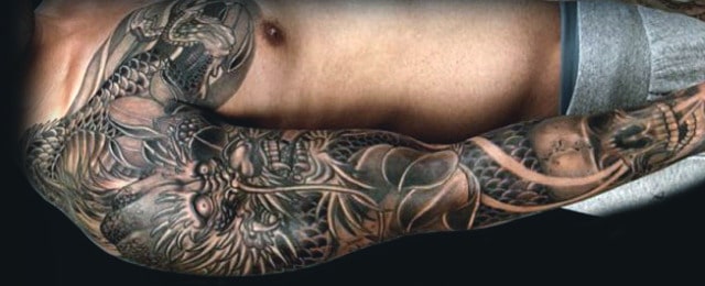 Dragon Sleeve Tattoo Designs For Men
