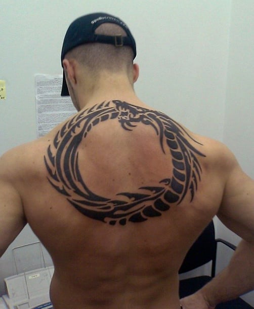 Dragon Tribal Mens Back Tattoos
