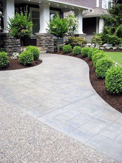 freeform driveway landscape 