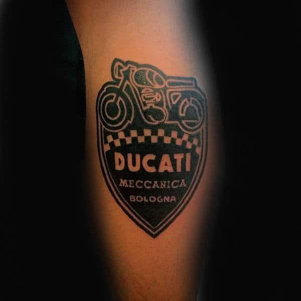 Ducati Symbol Biker Leg Calf Tattoos For Men