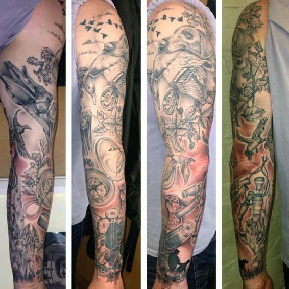 Duck Hunting Men's Tattoos Designs