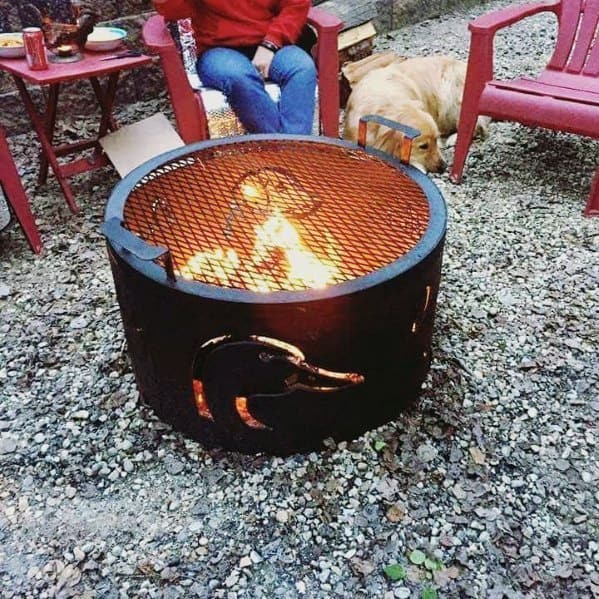 Duck Hunting Themed Backyard Ideas For Metal Fire Pits With Grate