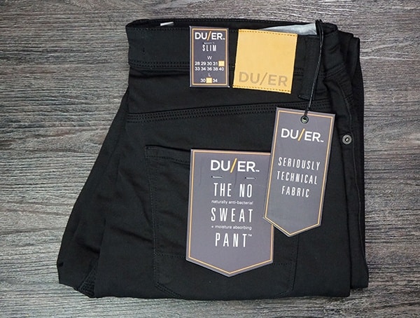 Duer Review No Sweat Pant Slim Black