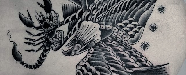 Eagle Back Tattoo Designs For Men