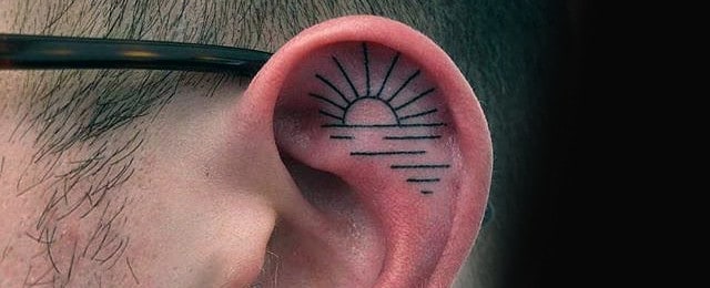 Ear Tattoos For Men