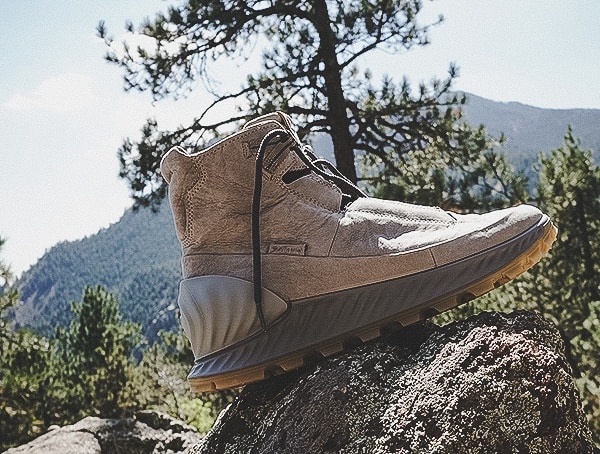 Ecco Mens Exostrike Outdoor Ankle Wild Dove Hiking Boots