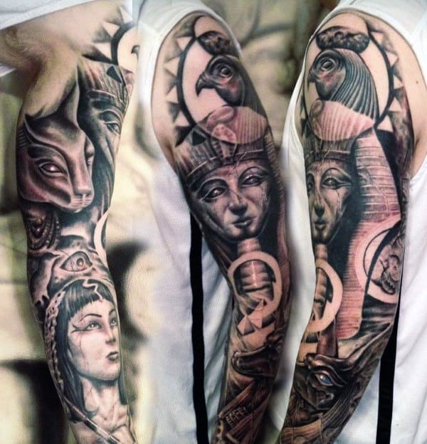 Egyptian Men's Eyes Tattoos