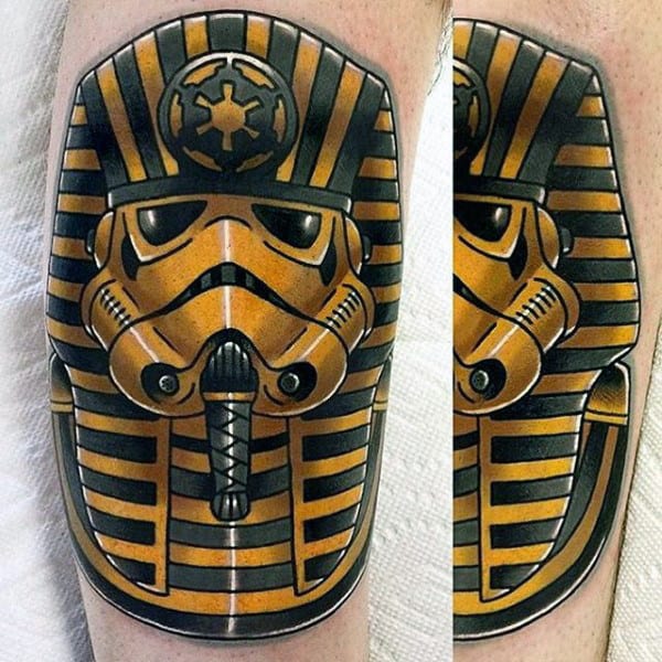 Egyptian Pharaoh Mens Star Wars Stormtrooper Tattoos On Arm