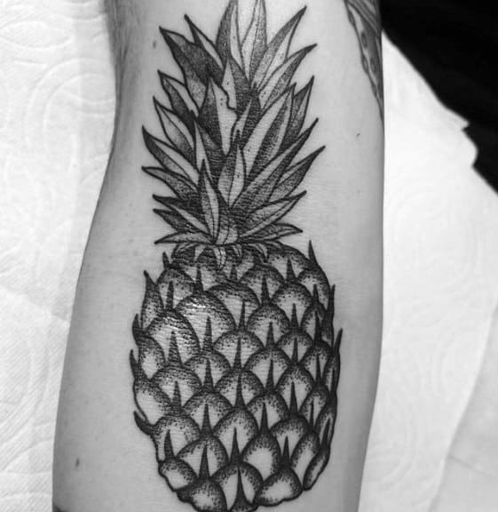 Elbow Crease Ditch Guys Pineapple Tattoos