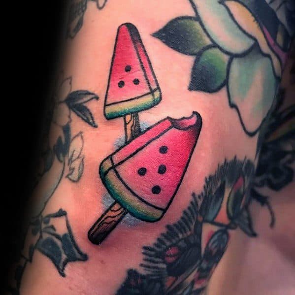 Elbow Ice Cream Watermelon Tattoo Ideas For Males