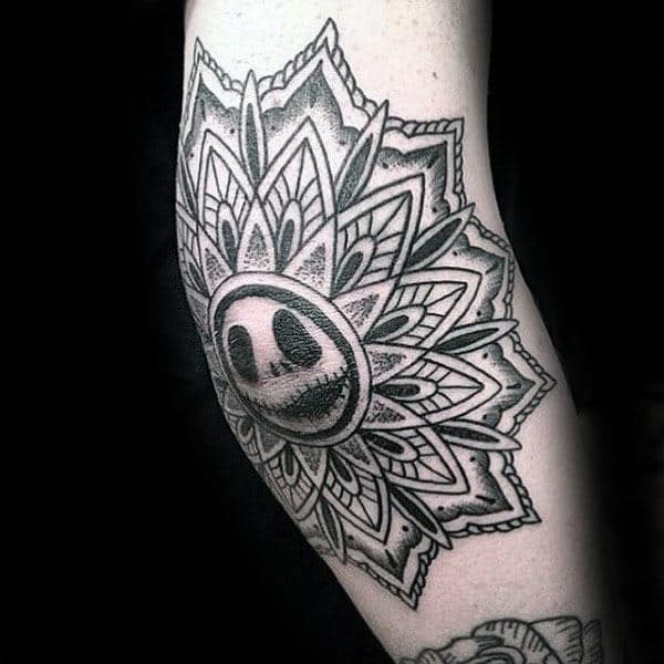 Elbow Jack Night Before Christmas Mens Floral Tattoos