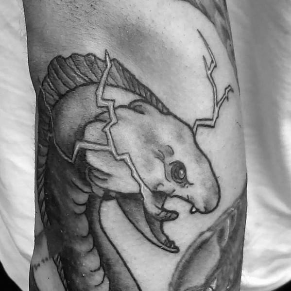 Electric Shaded Arm Eel Tattoos For Males