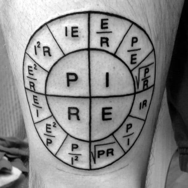 Electrical Chart Linemanmens Thigh Tattoo Designs