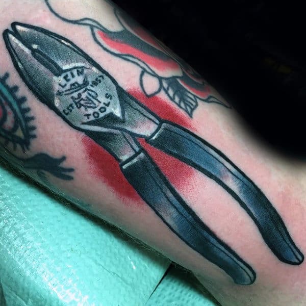 Electrical Tool Guys Lineman Old School Arm Tattoos