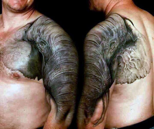 Elephant Trunk On Arms Tattoo