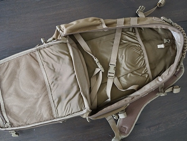 Elite Survival Systems Pulse 24 Hour Backpack Main Compartment With Compression Straps