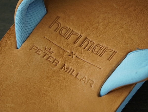 Embossed Leather Limited Edition Hari Mari Peter Millar Flip Flops For Guys
