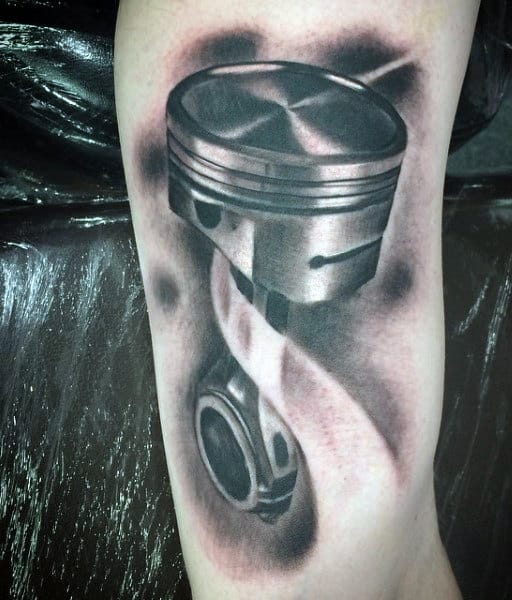Engine Piston Tattoo Ideas On Men