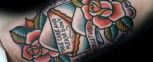 Envelope Tattoo Designs For Men