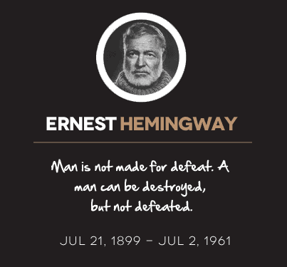 Ernest Hemingway quote
