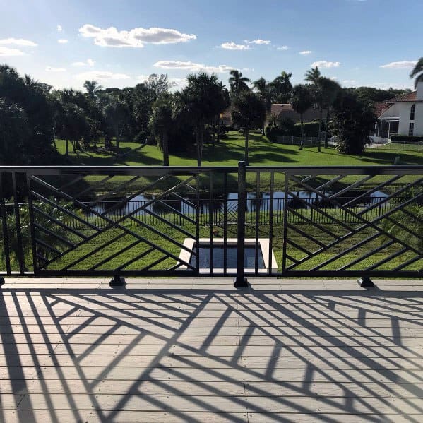 modern ornate metal railing