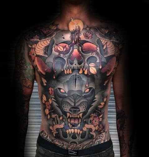 excellent-guys-neo-traditional-wolf-tattoos