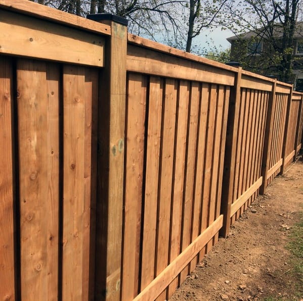 wood backyard privacy fence